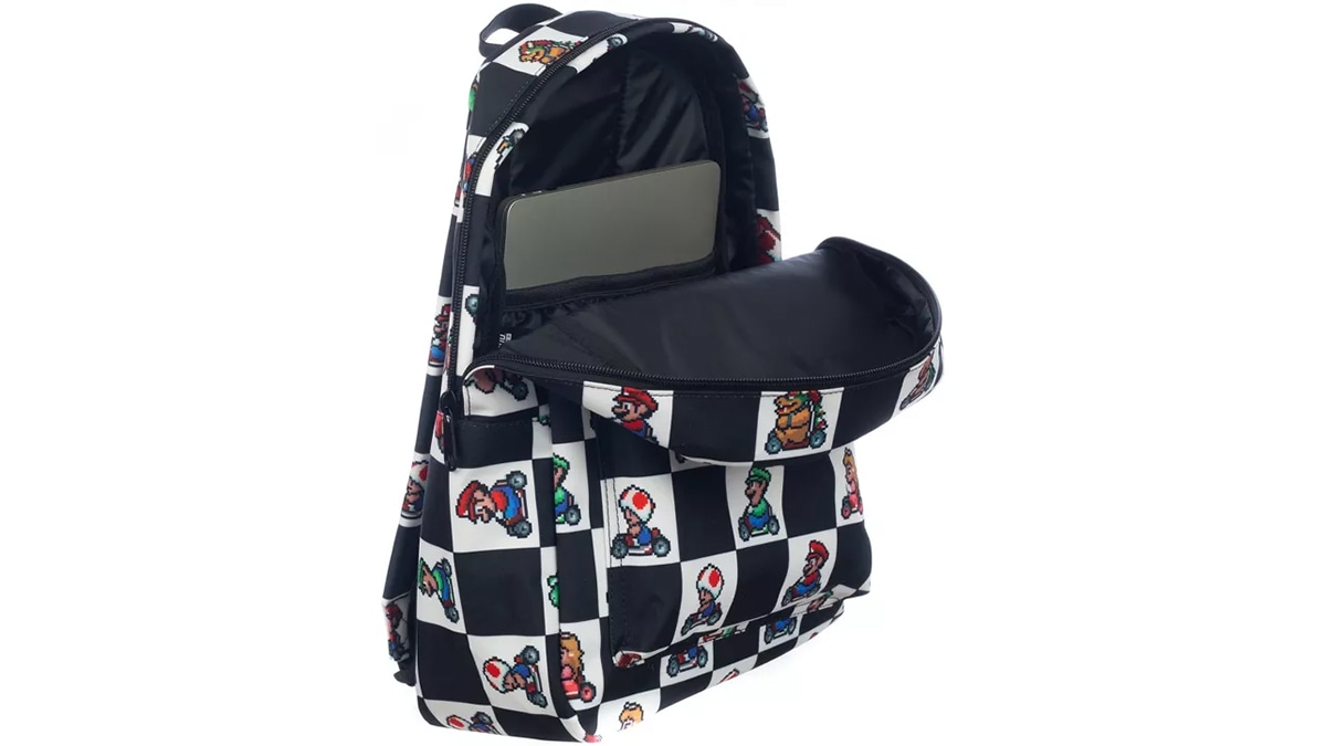 Super Mario Kart Checker Sublimated Backpack Nintendo Official Site